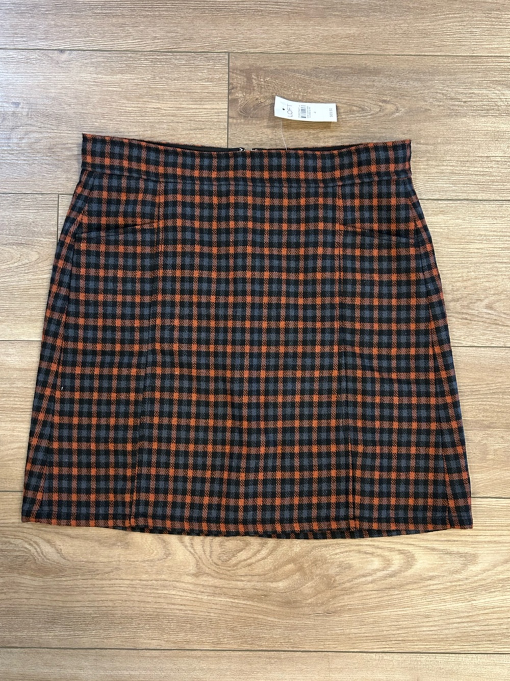 NWT LOFT Plaid Wool Blend Mini Skirt Size 4